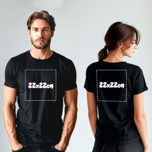 Camiseta Personalizada - Frente e costa grande + manga