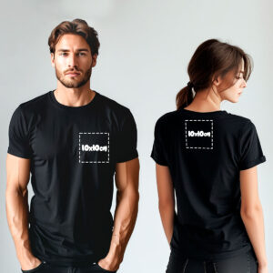 Camiseta Personalizada - Frente e costa pequena + manga